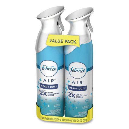 FEBREZE AIR, Crisp Clean, 8.8 oz Aerosol Spray, PK2, 2PK 97806